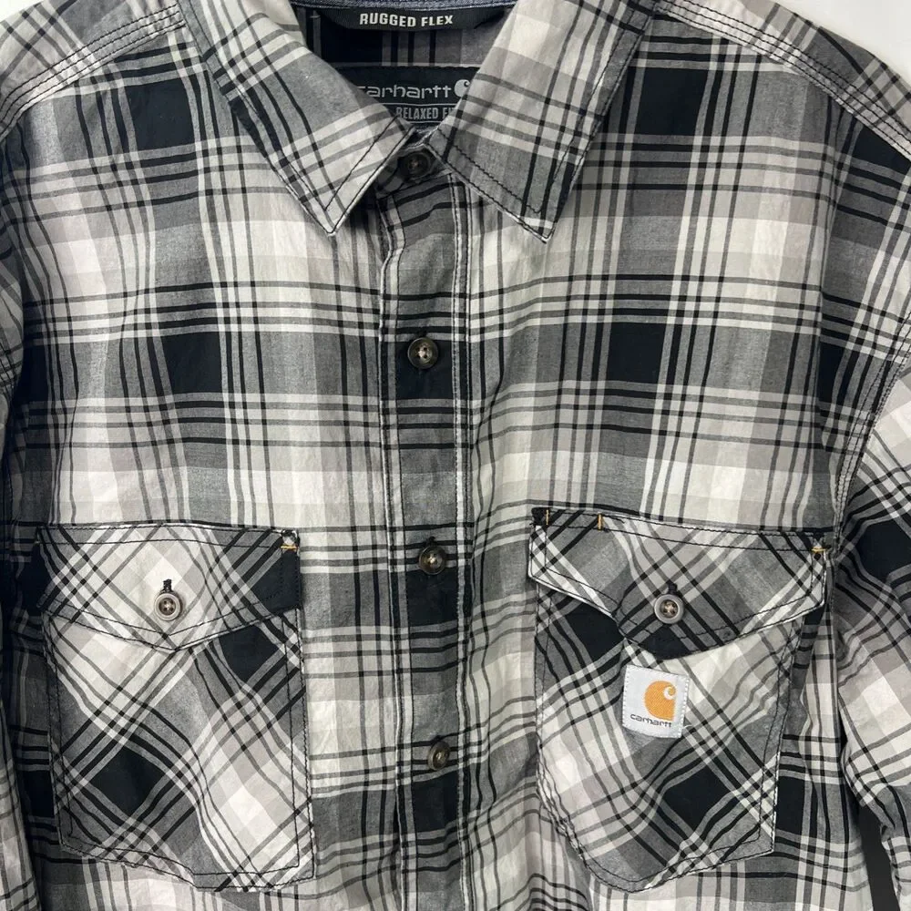 Carhartt Rugged Flex Relaxed Fit Button Up Large Tall - Picture 3 of 8